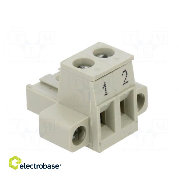Pluggable terminal block | 5.08mm | ways: 2 | straight | plug | female image 8