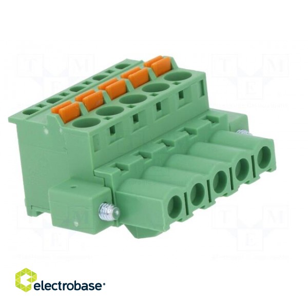 Pluggable terminal block | 5.08mm | ways: 5 | angled 90° | plug | green image 8