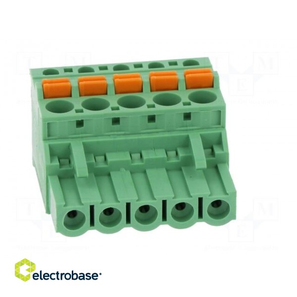 Pluggable terminal block | 5.08mm | ways: 5 | angled 90° | plug | green image 9