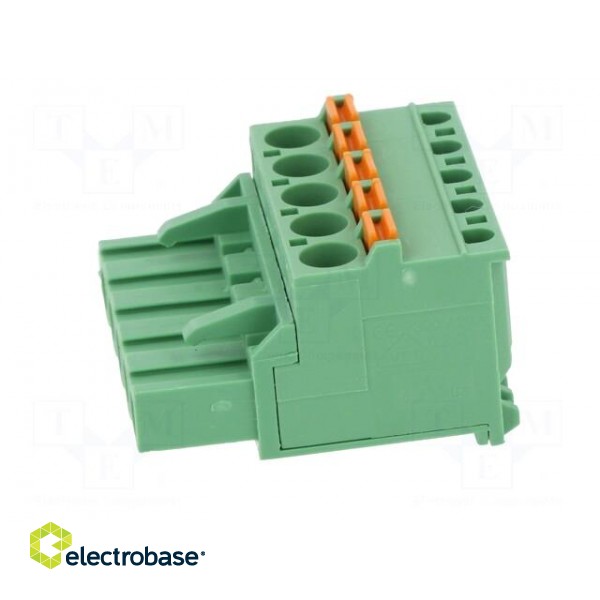 Pluggable terminal block | 5.08mm | ways: 5 | angled 90° | plug | green image 3