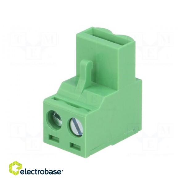 Pluggable terminal block | 5mm | ways: 2 | angled 90° | plug | female image 1