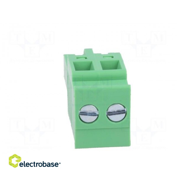 Pluggable terminal block | 5mm | ways: 2 | angled | plug | female | green image 5
