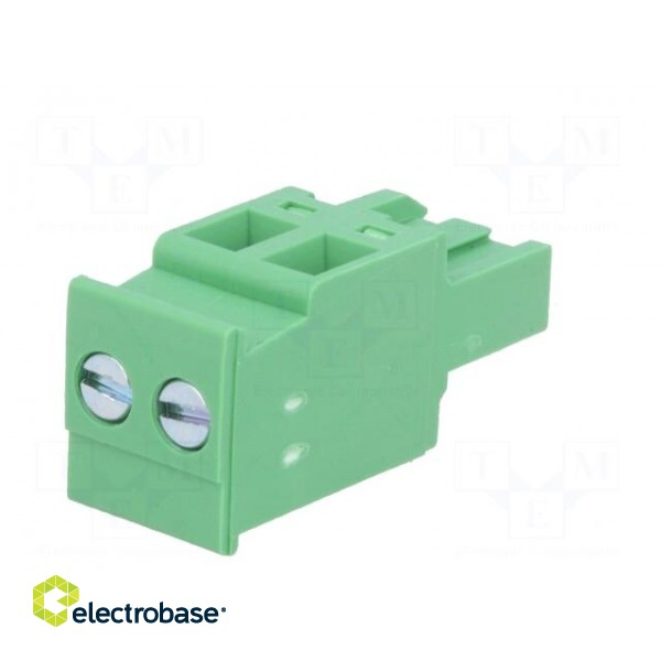 Pluggable terminal block | 5mm | ways: 2 | angled | plug | female | green image 6