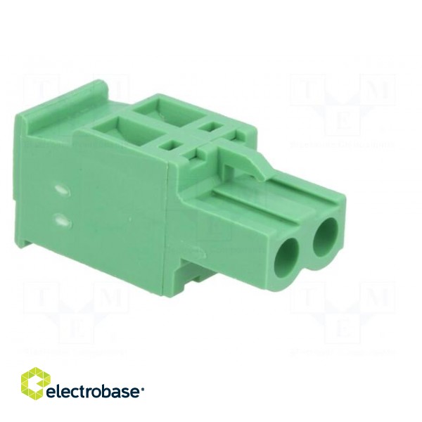 Pluggable terminal block | 5mm | ways: 2 | angled | plug | female | green image 8