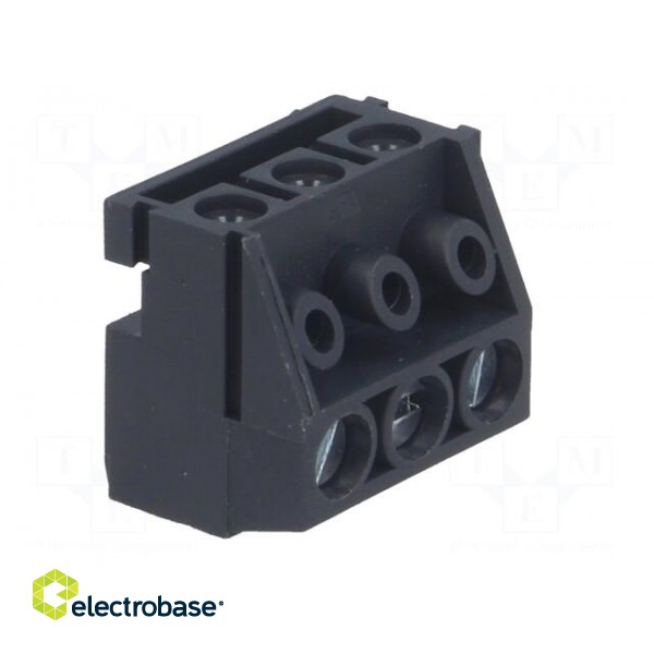 Pluggable terminal block | 5mm | ways: 3 | angled 90° | female | black image 8