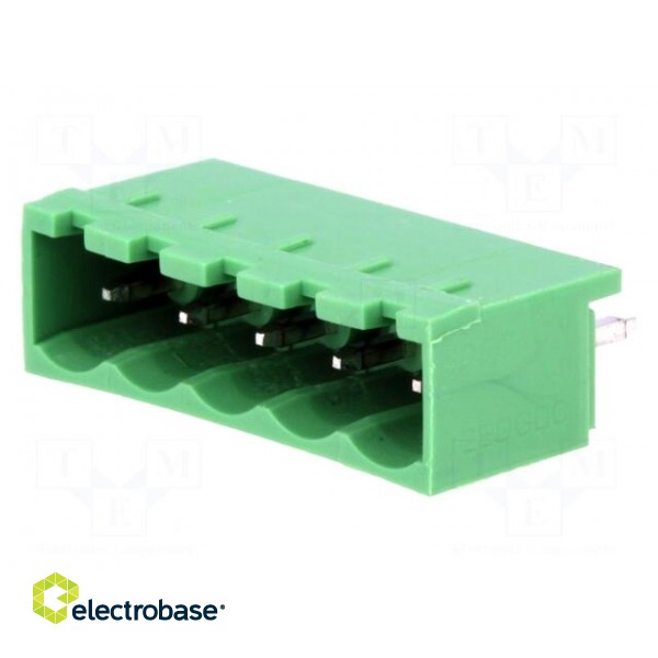 Pluggable terminal block | 5mm | ways: 5 | straight | socket | male image 1