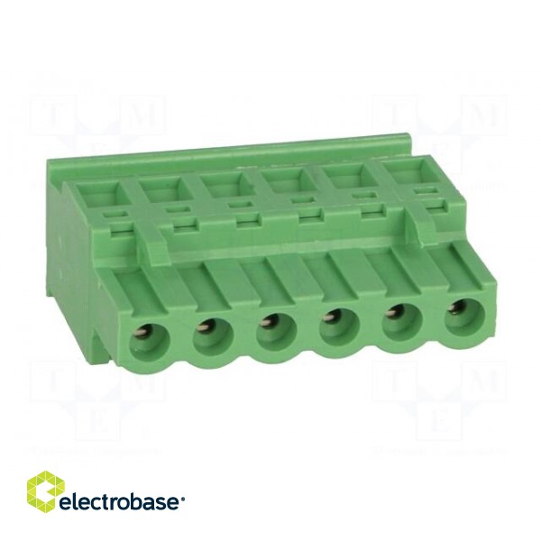 Pluggable terminal block | 5mm | ways: 6 | angled | plug | female | green image 9