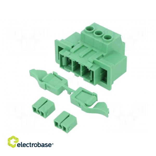 Pluggable terminal block | 7.62mm | ways: 3 | straight | socket | male image 1