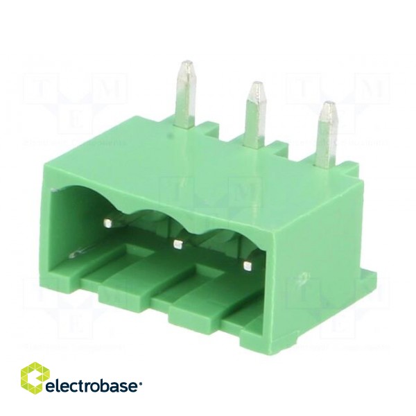 Pluggable terminal block | Contacts ph: 5mm | ways: 3 | angled 90° image 1