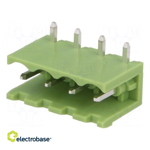 Pluggable terminal block | Contacts ph: 5mm | ways: 4 | angled 90° image 1