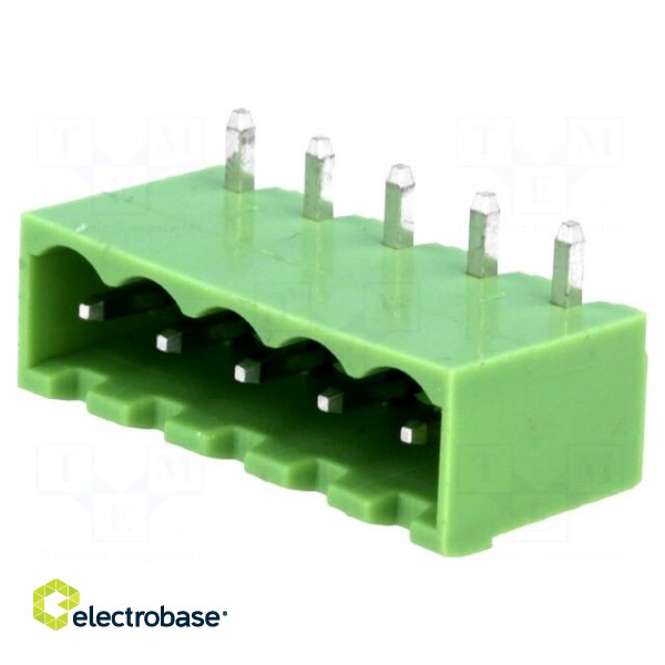 Pluggable terminal block | Contacts ph: 5mm | ways: 5 | angled 90° фото 1