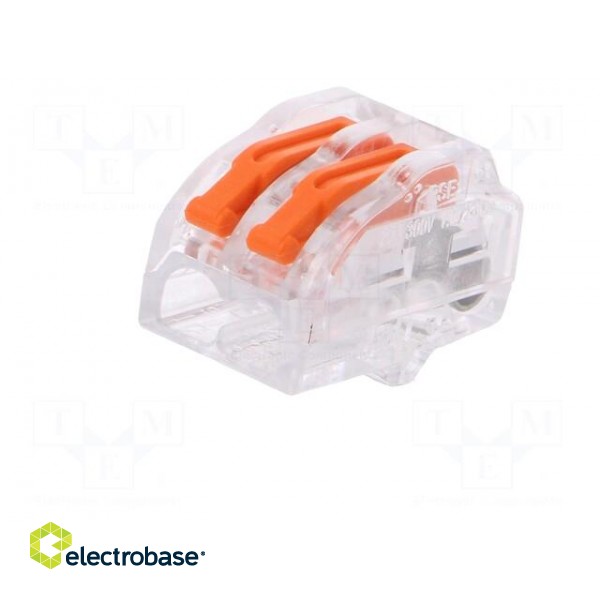 Quick splice | spring clamp | 0.2÷4mm2 | 450V | 32A | for cable | ways: 1 image 2