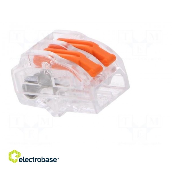 Quick splice | spring clamp | 0.2÷4mm2 | 450V | 32A | for cable | ways: 1 фото 8