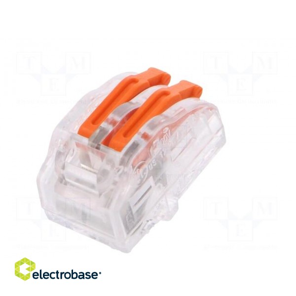 Quick splice | spring clamp | 0.2÷4mm2 | 450V | 32A | for cable | ways: 1 image 6
