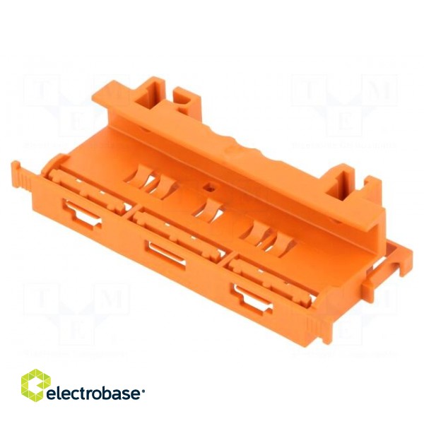 Mounting clamp | 221 | for DIN rail mounting | orange image 1