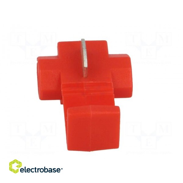 Quick splice | IDC | 0.25÷1mm2 | 22AWG÷18AWG | for cable | red | 90°C фото 5