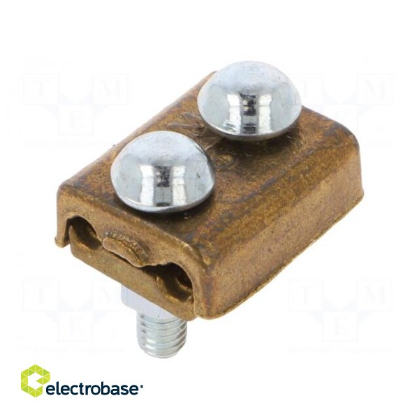 Screw terminal | ways: 1 | 6mm2 | screw terminal | for cable | straight