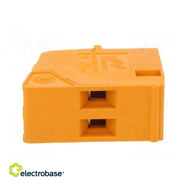 Splice terminal: transformer | ways: 2 | 0.2÷6mm2 | orange | 690V | 38A image 3