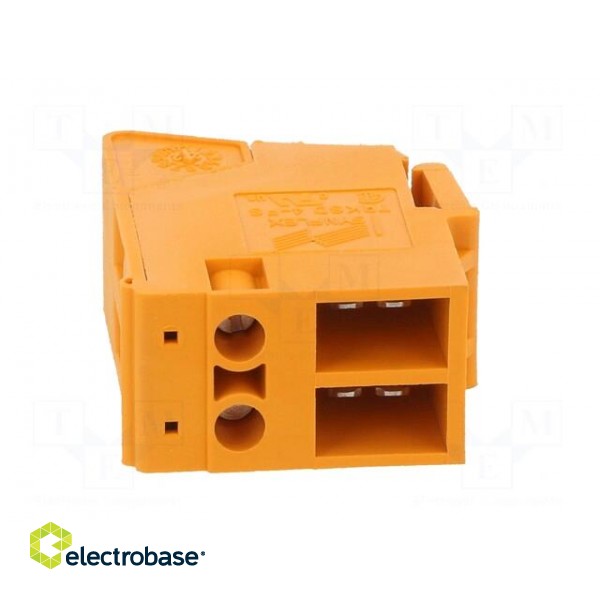 Splice terminal: transformer | ways: 2 | 0.2÷6mm2 | orange | 690V | 38A image 5