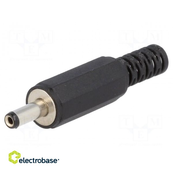 Plug | DC supply | female | 3,4/1,3mm | 3.4mm | 1.3mm | for cable | 9mm image 1