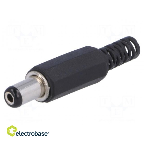 Plug | DC supply | female | 5,5/2,1mm | 5.5mm | 2.1mm | for cable | 9mm image 1