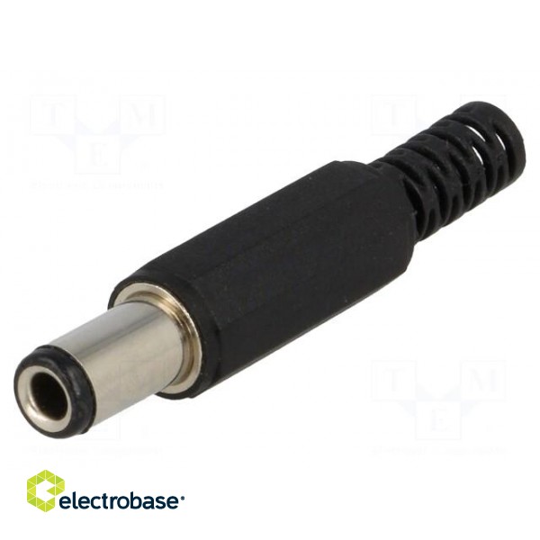 Plug | DC supply | female | 6,3/3,1mm | 6.3mm | 3.1mm | for cable | 10mm image 1