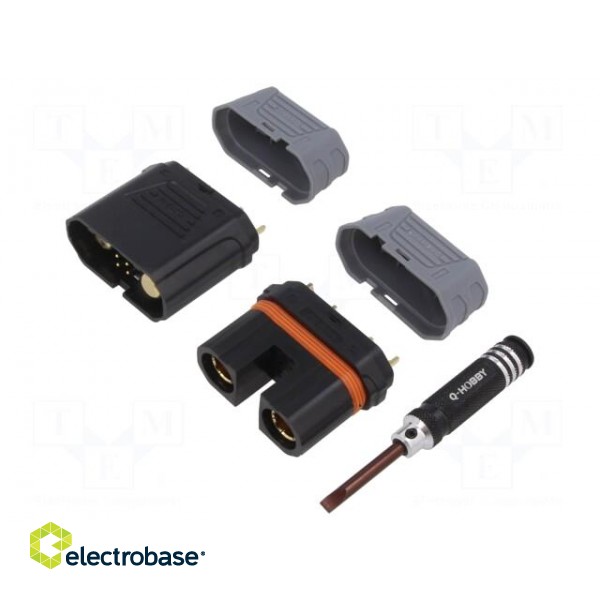 Plug/socket | DC supply | QS | male + female | PIN: 6(4+2) | for cable