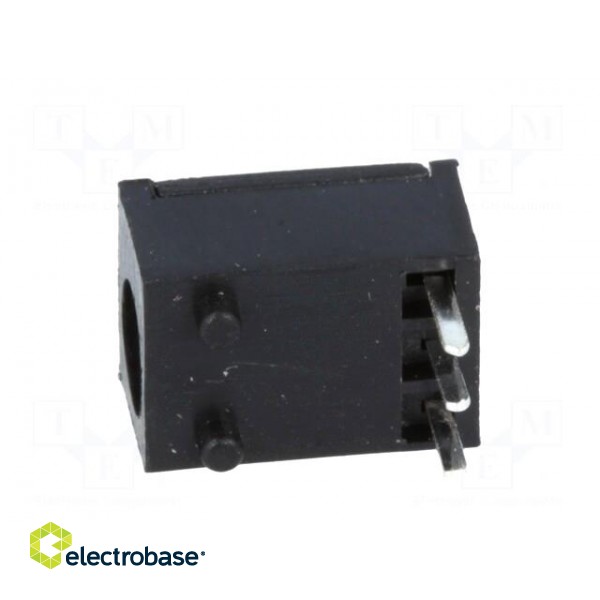 Socket | DC supply | male | 3,5/1,3mm | MINI | THT | 1A | 12VDC | angled 90° image 3
