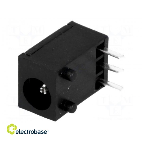 Socket | DC supply | male | 3.5/1.3mm | MINI | THT | 1A | 12VDC | angled 90° image 1