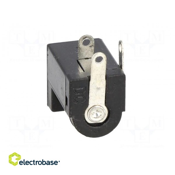 Socket | DC supply | male | 5,5/2,1mm | 5.5mm | 2.1mm | THT | angled 90° image 5