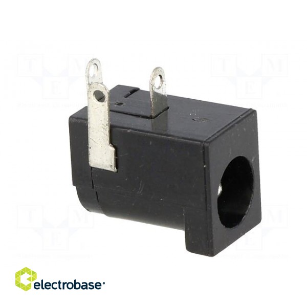 Socket | DC supply | male | 5,5/2,1mm | 5.5mm | 2.1mm | THT | angled 90° image 8