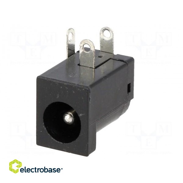 Socket | DC supply | male | 5,5/2,1mm | 5.5mm | 2.1mm | THT | angled 90° image 2