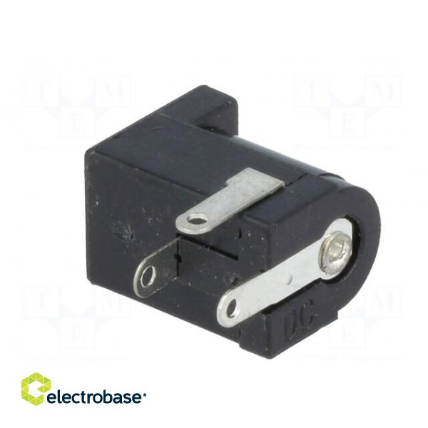 Socket | DC supply | male | 5,5/2,5mm | 5.5mm | 2.5mm | THT | angled 90° image 4