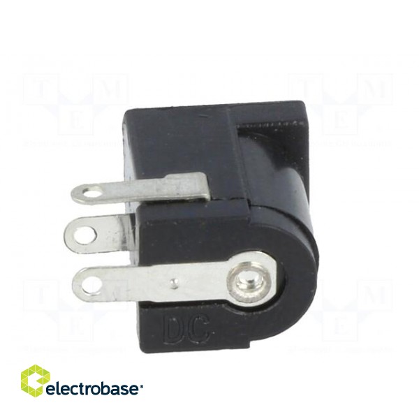 Socket | DC supply | male | 5,5/2,5mm | 5.5mm | 2.5mm | THT | angled 90° image 5