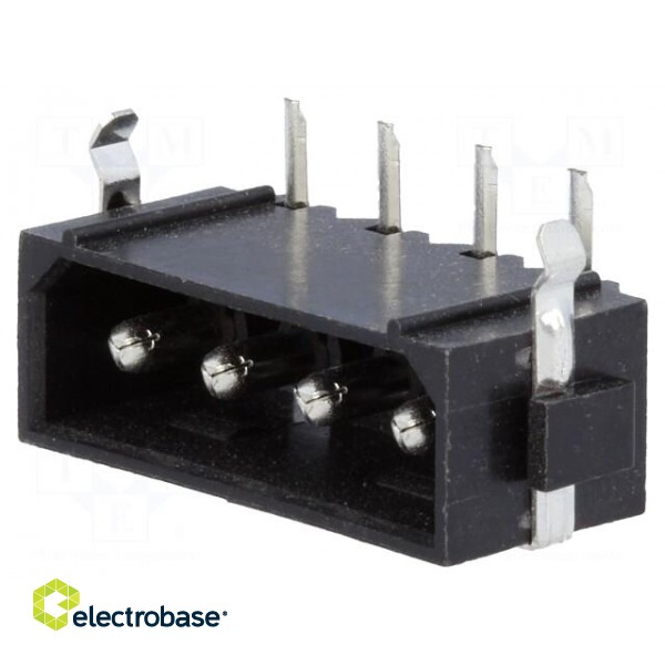 Socket | wire-board | male | PIN: 4 | snap fastener | THT | 5.08mm image 1