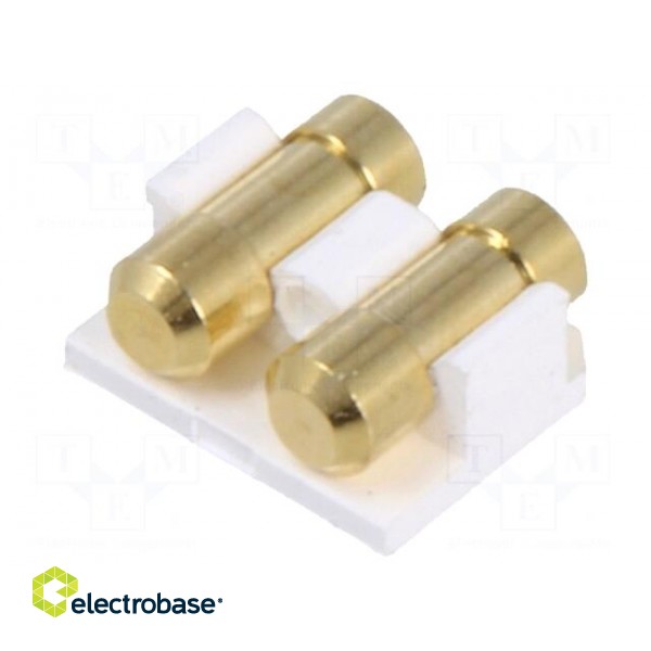 Connector: PCB to PCB | PIN: 2 | gold-plated | SMT | female | on PCBs image 1