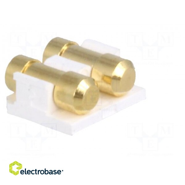 Connector: PCB to PCB | PIN: 2 | gold-plated | SMT | female | on PCBs фото 8