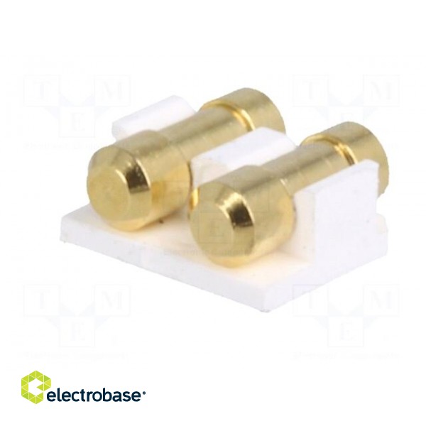 Connector: PCB to PCB | PIN: 2 | gold-plated | SMT | female | on PCBs image 2