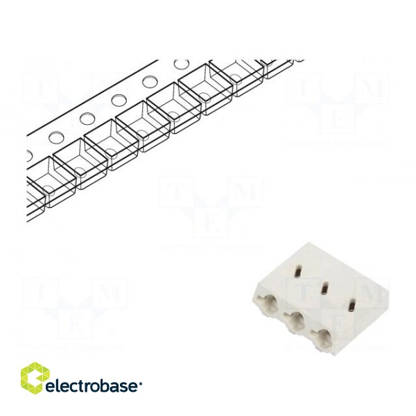 Connector: plug-in | DG2003 | 6mm | ways: 3 | 0.5÷1.5mm2 | 10A | SMT | 200V