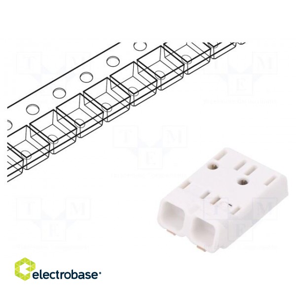 Connector: plug-in | MICROCON | 4mm | ways: 2 | 0.2÷0.75mm2 | 6A | SMT paveikslėlis 1