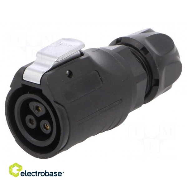Plug | Connector: circular | MRD | PIN: 3 | gold flash | 10A | soldering фото 1