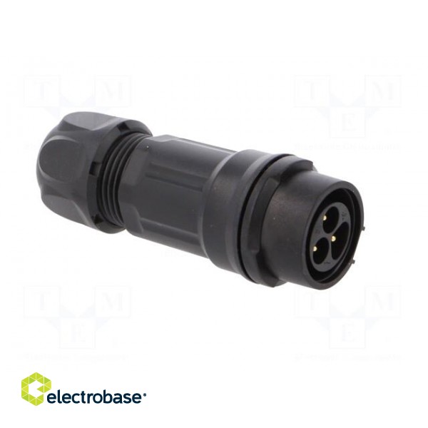 Plug | Connector: circular | MRD | PIN: 3 | gold flash | 10A | soldering фото 7