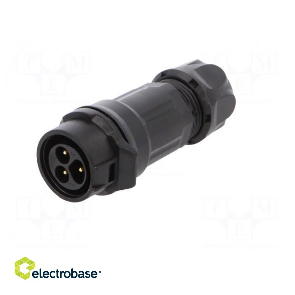 Plug | Connector: circular | MRD | PIN: 3 | gold flash | 10A | soldering фото 3