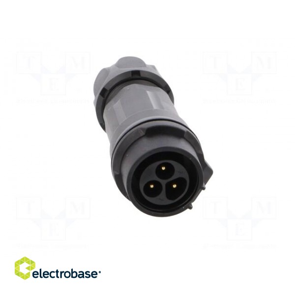 Plug | Connector: circular | MRD | PIN: 3 | gold flash | 10A | soldering image 9