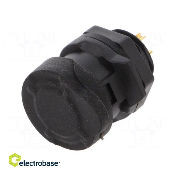Socket | Connector: circular | MRD | PIN: 3 | gold flash | 5A | soldering paveikslėlis 1