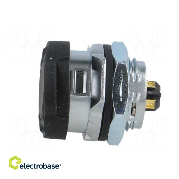 Socket | Connector: circular | MRD | PIN: 4 | gold flash | 10A | soldering image 3