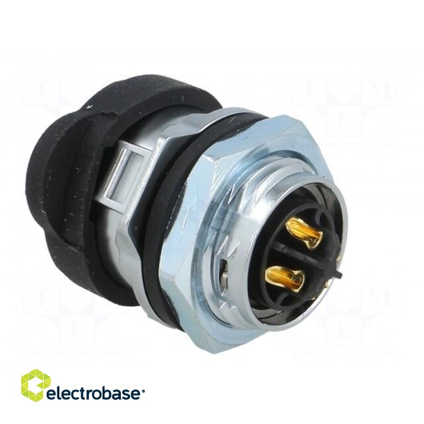 Socket | Connector: circular | MRD | PIN: 4 | gold flash | 10A | soldering фото 4