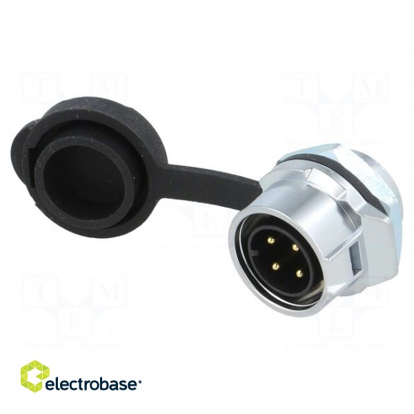 Socket | Connector: circular | MRD | PIN: 4 | gold flash | 10A | soldering фото 1