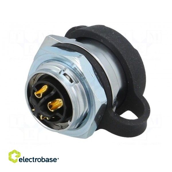 Socket | Connector: circular | MRD | PIN: 4 | gold flash | 10A | soldering фото 6