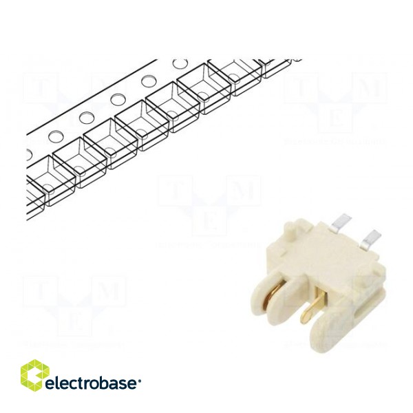 Socket | Connector: wire-wire/PCB | Rotaconnect | 3mm | PIN: 2 | 5A | SMT image 1